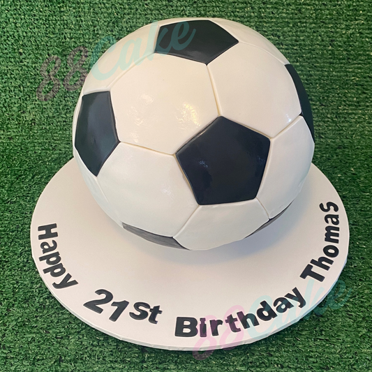 Cake shaped like a football