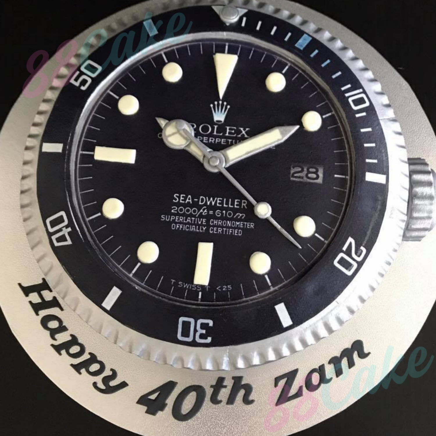Rolex watch cake 
